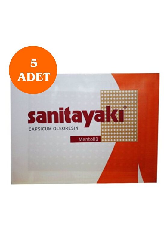 Mentollü Kapsikumlu Delikli Yakı Bandı 5 Adet 12x17cm
