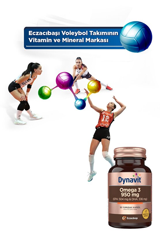 Omega 3 950 mg 30 Yumuşak Kapsül - 1400mg Balık Yağı Yüksek EPA ve DHA