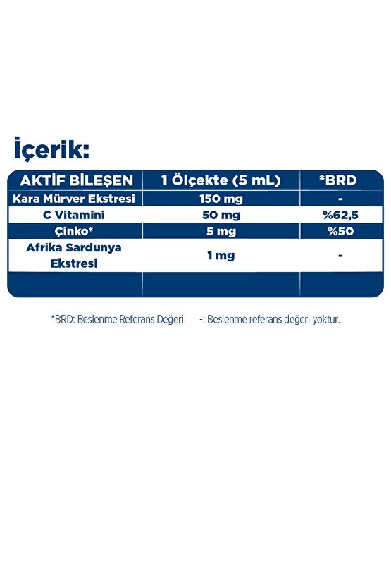 Sambukid-C Şurup 150 mL - Kara Mürver Ekstresi, C Vitamini, Çinko, Afrika Sardunyası Ekstresi