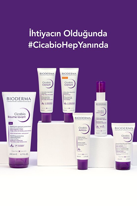 Cicabio Lotion Spray Hasar Görmüş Cilt Anında Kurutucu Sprey Losyon Yüz, Vücut Yetişkin, Çocuk 40 ml