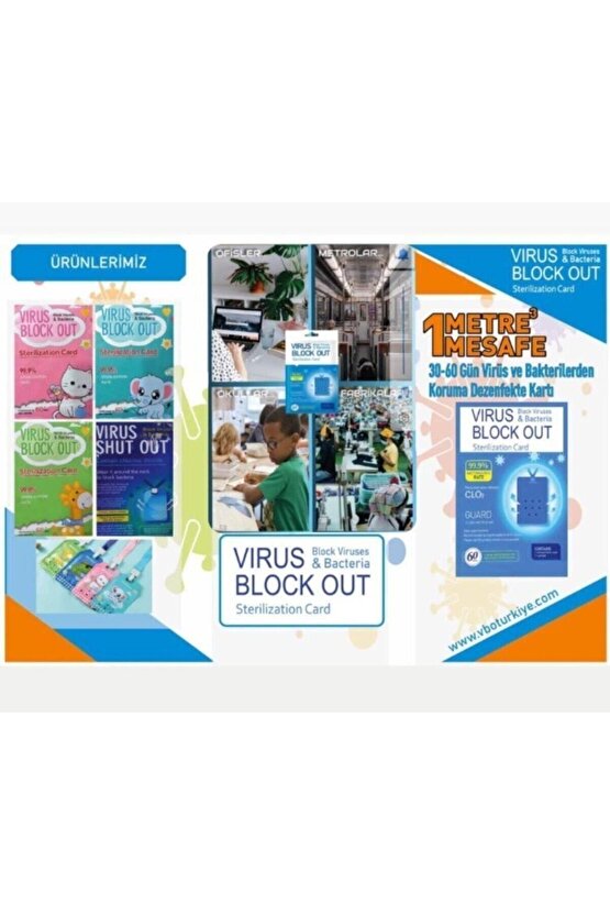 2 Adet X Vbo Dezenfeksiyon Kartı 60 Günlük | Virus Block Out | Virüs Kart