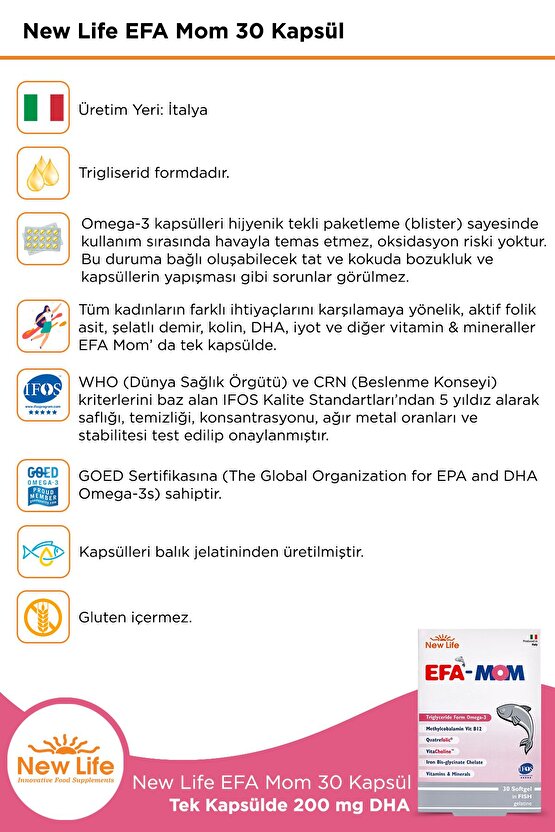 Efa Mom 30 Kapsül