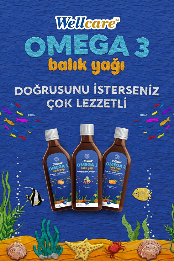 Omega 3 Karışık Meyve Aromalı Balık Yağı - 150 ML