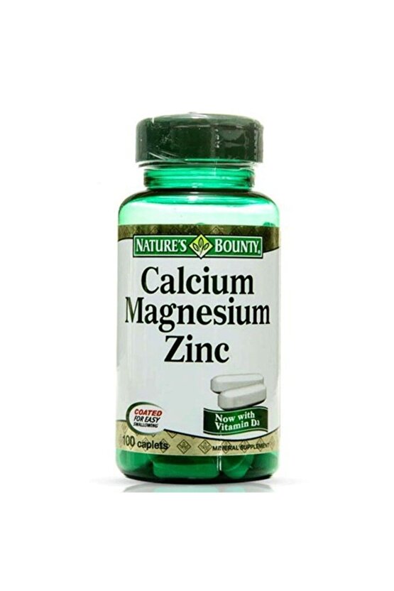 Calcium Magnesium Zinc D3 Takviye Edici Gıda 100 Kaplet