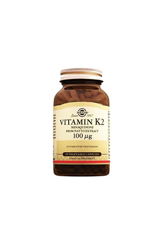 Vitamin K2 100 mg 50 Kapsül