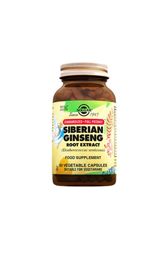 Siberian Ginseng Root Extract 60 Vegi Kapsül