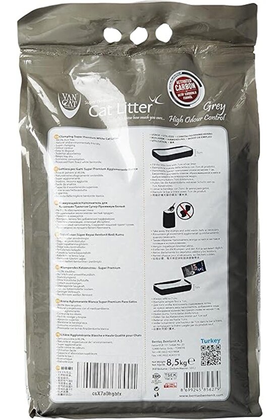Vancat® G225-10l Active Carbon Bentonite Kedi Kumu