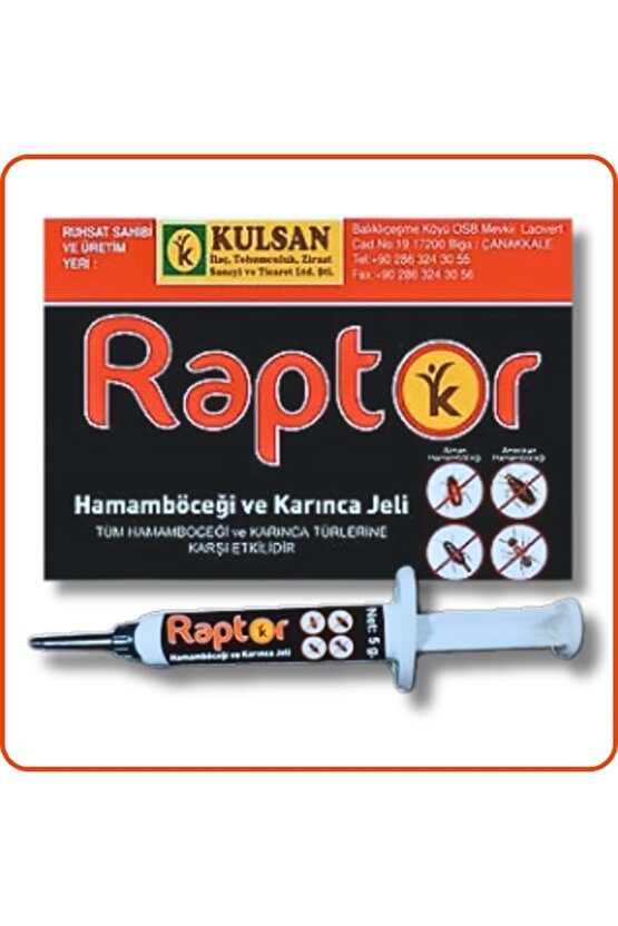 Raptor Hamamböceği Kalorifer Böceği Jeli | 5 Gram