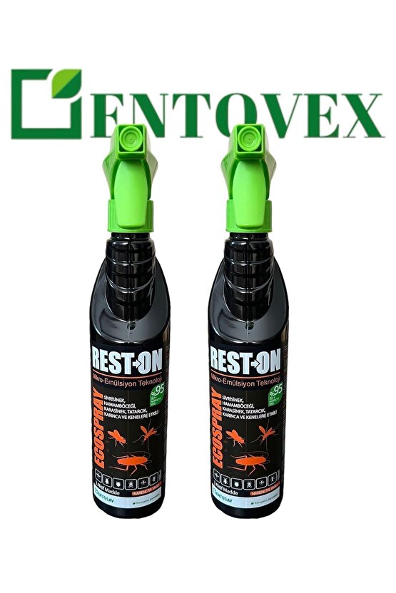 Rest-on 400 Ml Portakal Kokulu Sivrisinek,karasinek,tatarcık,kene,karınca,hamamböceği Ilacı 2 Adet