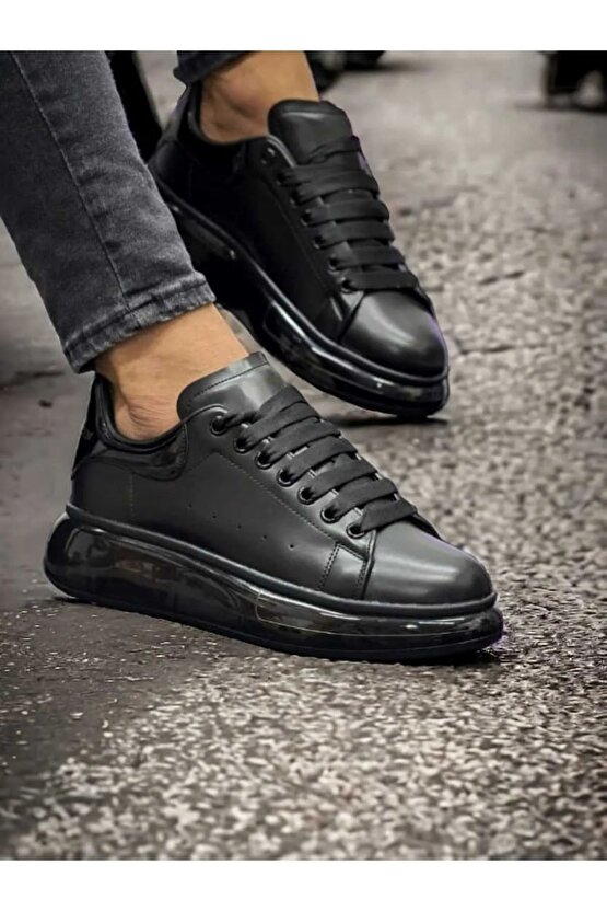 Erkek Bağcıklı Air Balon Kalın Yüksek Taban Ortopedik Günlük Klasik Spor Ayakkabı Sneakers