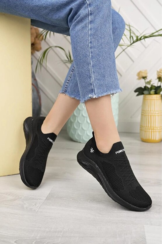 Günlük Spor Ayakkabı Ortopedik Hafif Bağcıksız Triko Unisex Ayakkabı Sevgili Eş Kombinine Uygun