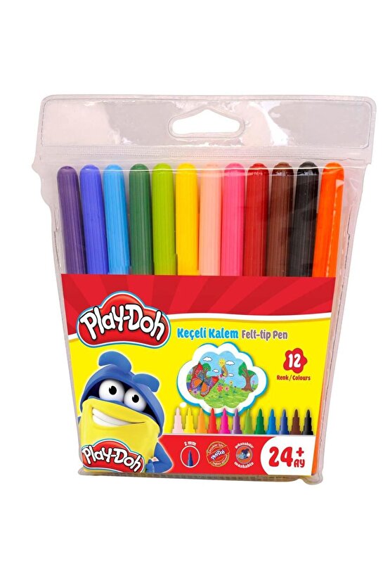 PLAY-DOH KEÇELİ KALEM 2 MM. 12 RENK (PVC)
