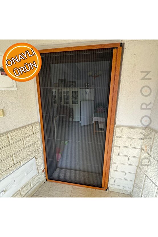 Plise Pileli Sürgülü Sineklik 0-90 X 0-210 Cm, Ahşap Kapı ,pimapen Kapı )pilise
