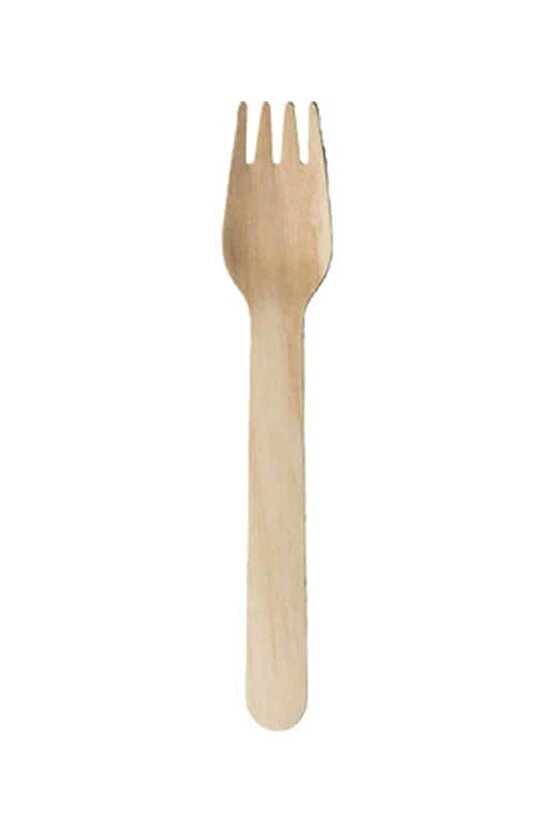 Doğaya Dönüş Ekolojik Doğal Doğa Dostu %100 Ahşap Çatal - 16 Cm. - 8li 5 Paket