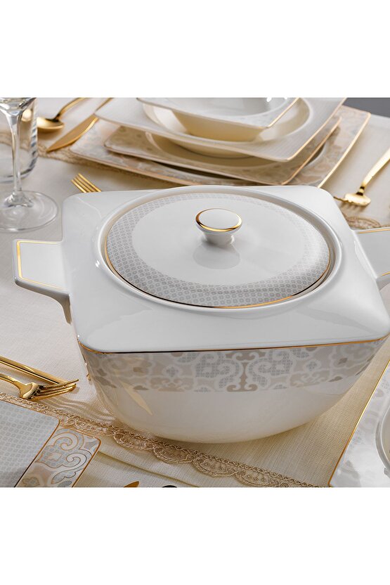 Glamor Point Yemek Takımı 60 Parça-Beyaz