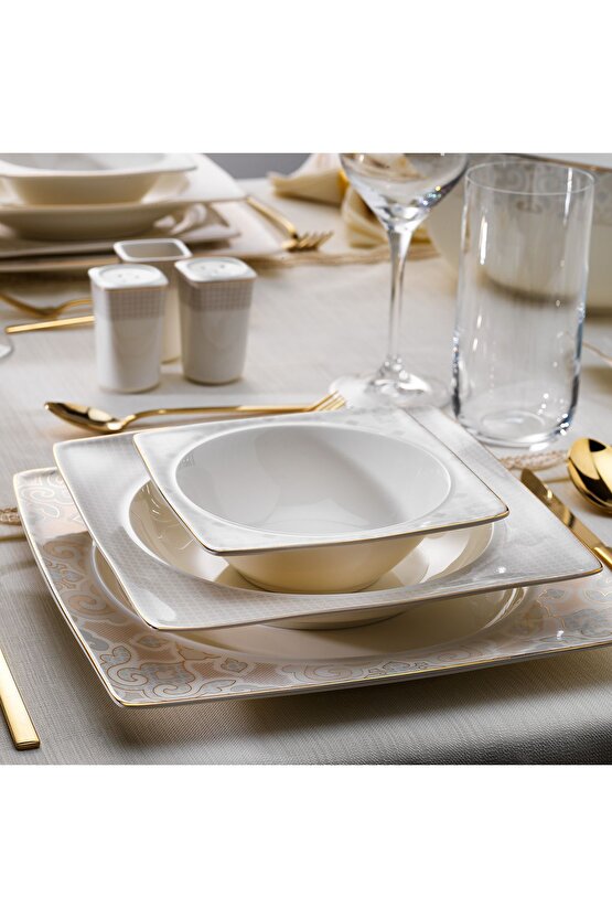 Glamor Point Yemek Takımı 60 Parça-Beyaz