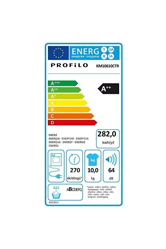Km10610ctr A 10 Kg Isı Pompalı Çamaşır Kurutma Makinesi