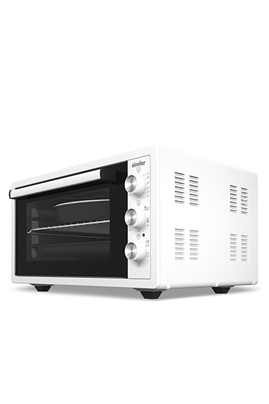 4552 Fırın Çift Camlı 45 l Beyaz Midi Turbo