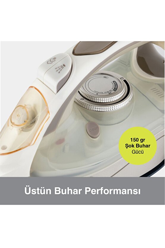 Glimmer Buharlı Ütü - Beyaz