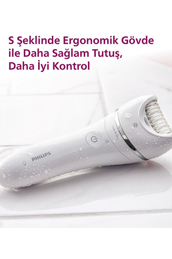 Bre72005 Epilatör (YÜZ KOLTUK ALTI BİKİNİ BÖLGESİ BACAK)ıslak Ve Kuru,ışıklı,kablosuz