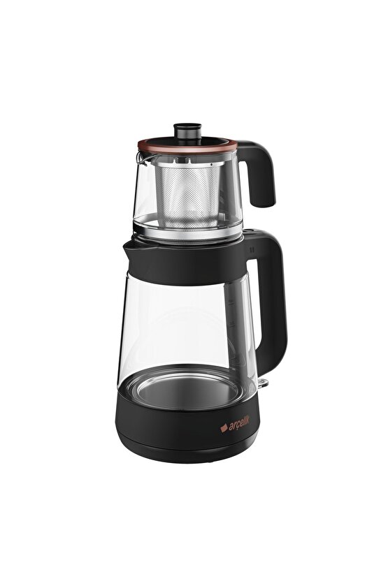 Cm 6964 S Resital Siyah 1900 W Cam Demlikli Çay Makinesi