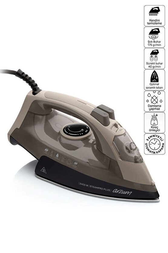 Steampro Plus Optimal Buharlı Ütü Seramik Taban 2400W - AR6016