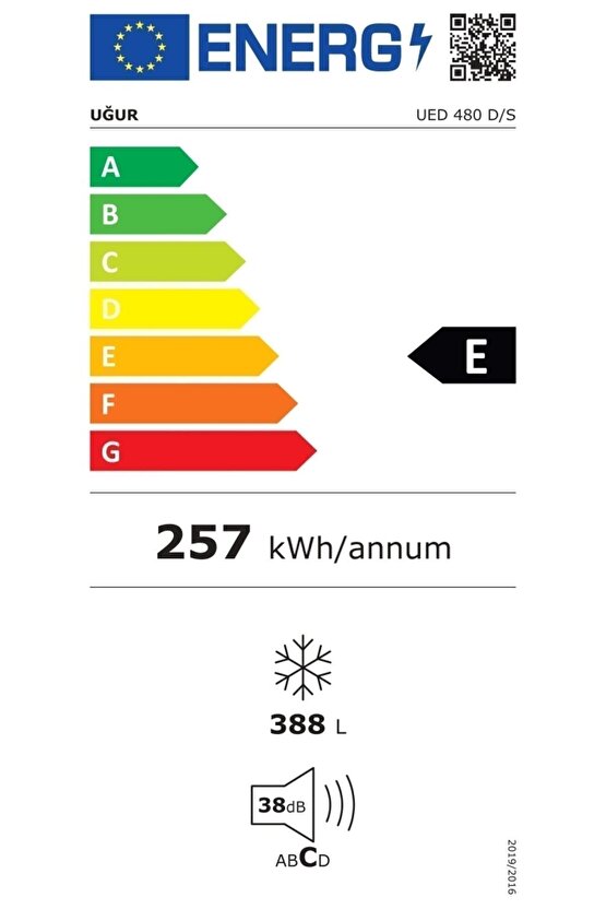 UED 480 DS Sandık Tipi 402 Lt Derin DondurucuSoğutucu