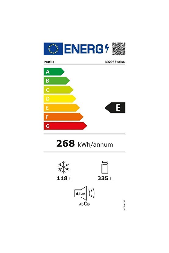 Nofrost Buzdolabı E Enerji Sınıfı 453 Litre