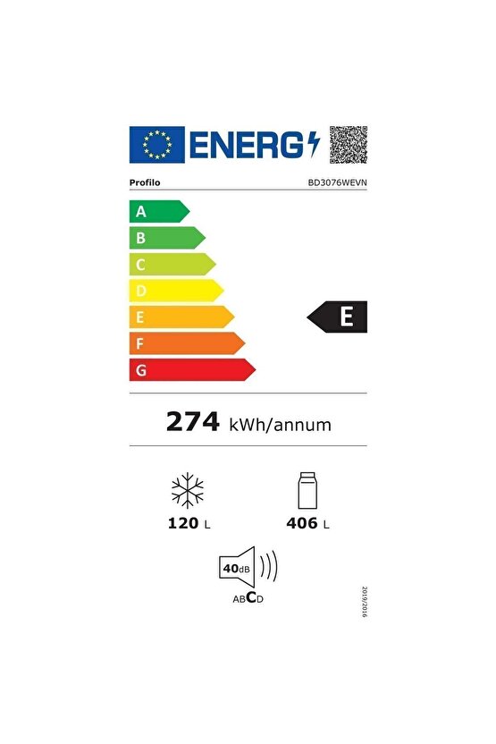 Alttan Donduruculu Buzdolabı E Enerji Sınıfı 521 Lt Nofrost Beyaz