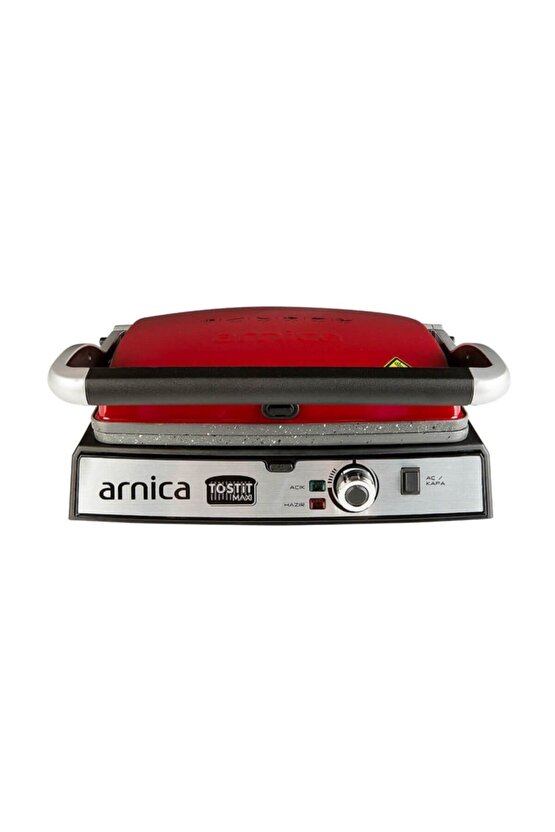 Tostit Maxi GH26243 Granit Izgaralı Tost Makinesi Kırmızı