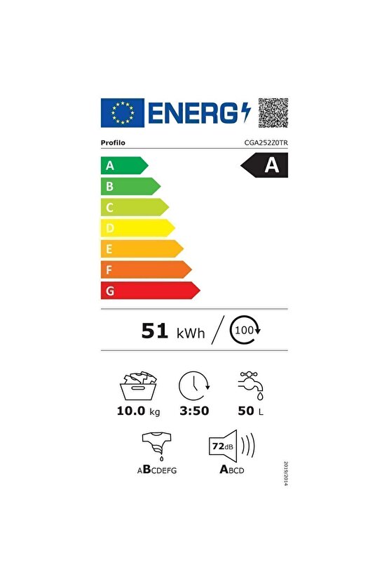Çamaşır Makinesi A Enerji Sınıfı 10 Kg 1200 Devir