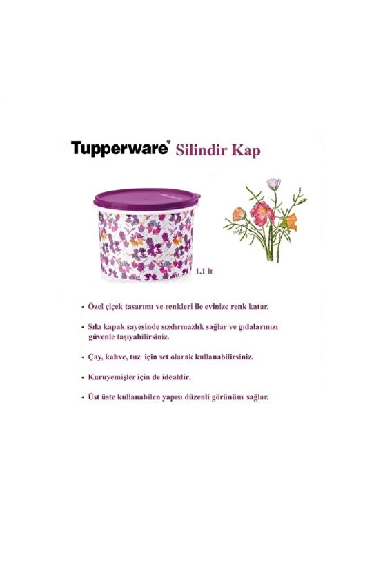Silindir Saklama Kabı 1.1 Lt Buzdolabı Saklama Kabı Hsgl
