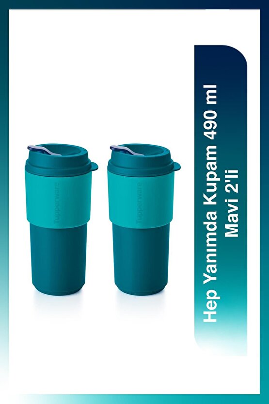 2li Hep Yanımda Kupam Suluk Ve Matara Mavi 490 ml
