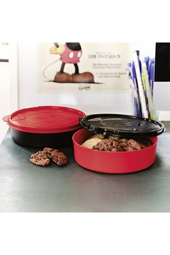 Minnie & Mickey Mouse 2li Mama Saklama Seti (ÇOK AMAÇLI TABAK VE SAKLAMA KABI)
