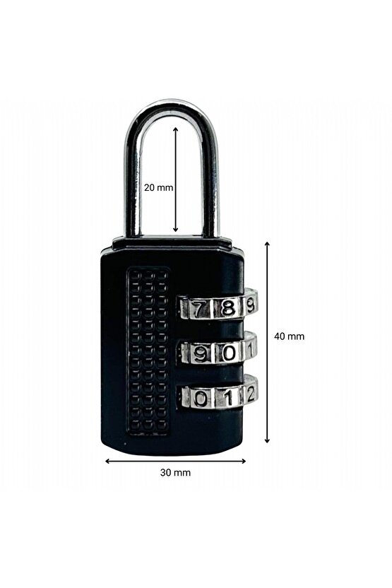 Şifreli Asma Kilit 40 Mm 3 Basamaklı