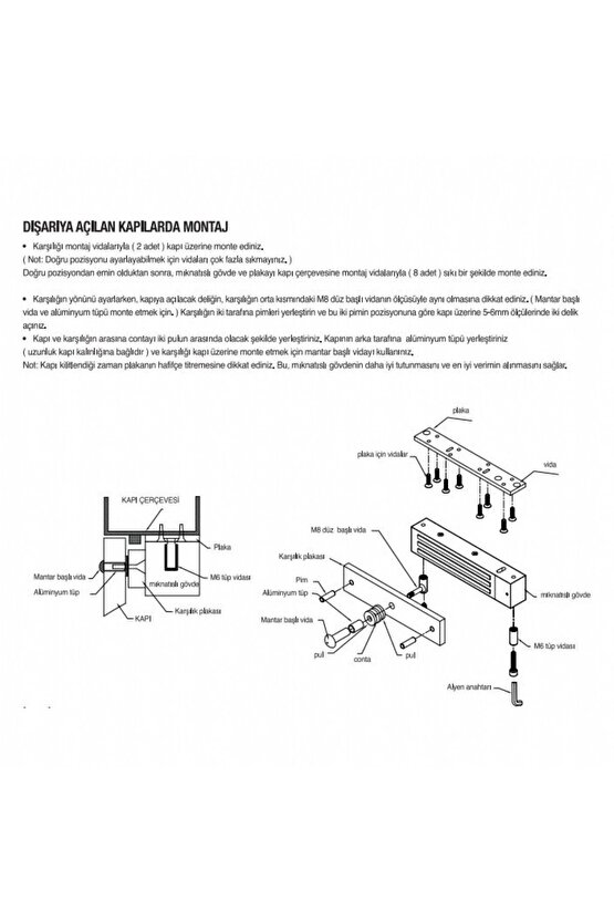 Elektromanyetik Kilit - 500 kg KD05080-101