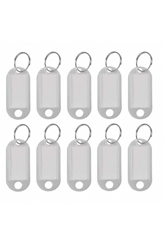 Plastik Anahtarlık Beyaz 100lü Paket