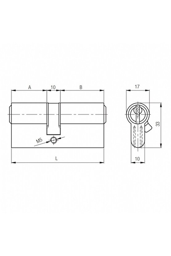 Sistem Barel 164 SNC 50 10 60 Sistem Silindir 3 Anahtarlı 120 Mm