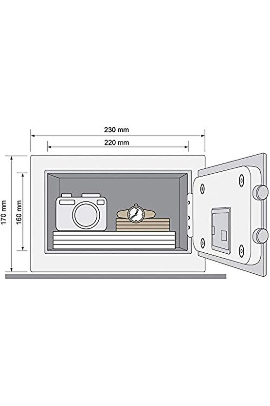 Ysv170Db2B Dijital Mini Boy Kollu Kasa, Mavi