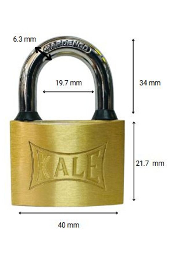 Asma Kilit Sarı 40 Mm
