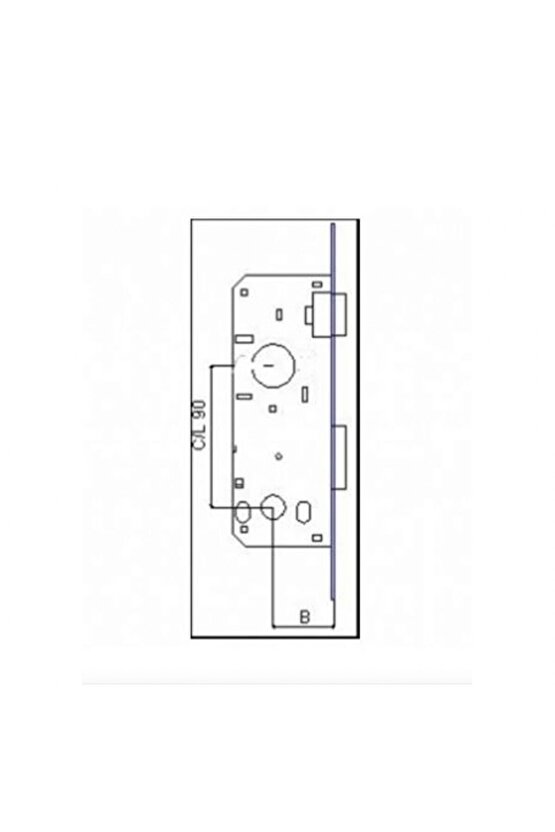 Gömme Kilit WC Kare 23 Mm Aynalı 45 Mm