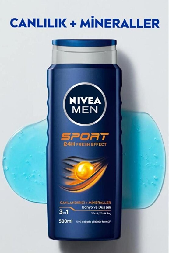 Men Sport Duş Jeli 500 Ml 2li