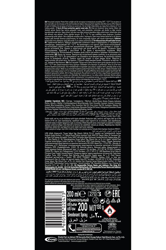 Men Klasik Erkek Deodorant 200 ml