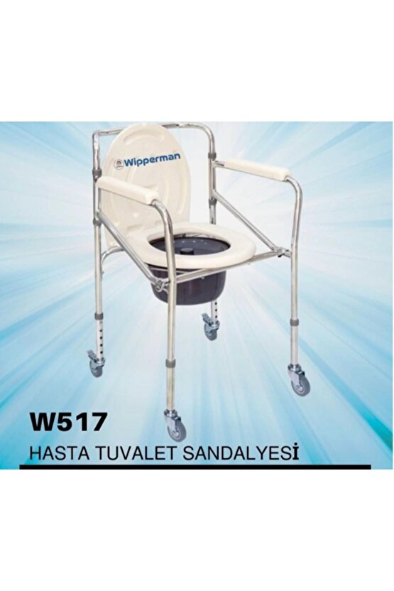 ALÜMİNYUM MALZEME | HAFİF | KATLANIR | TUVALET SANDALYESİ
