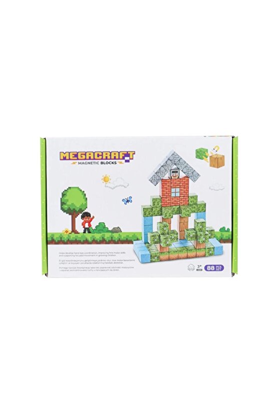 Minecraft Orman Temalı 88 Parça Manyetik Lego Minecraft Manyetik Lego Minecraft Lego Megacraft Lego