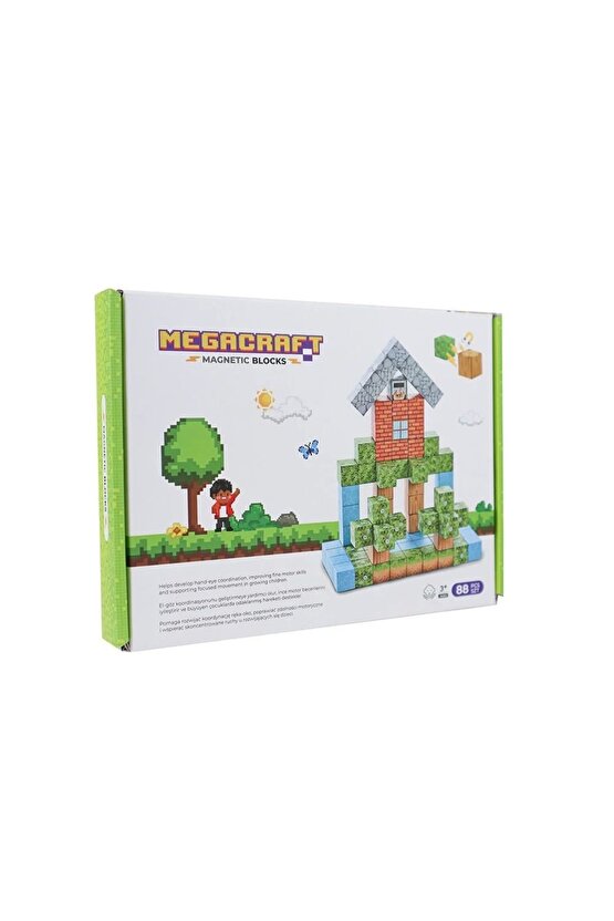 Minecraft Orman Temalı 88 Parça Manyetik Lego Minecraft Manyetik Lego Minecraft Lego Megacraft Lego