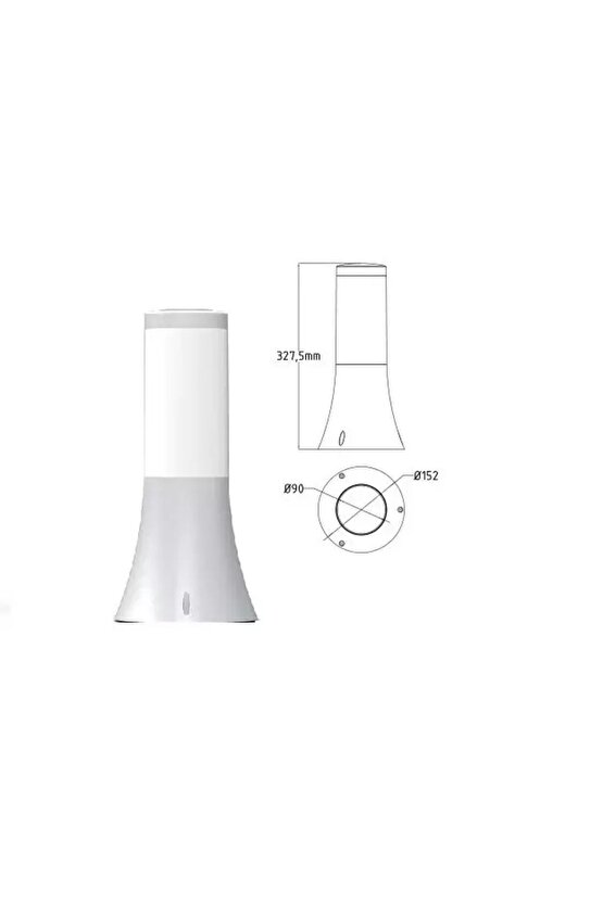 32 Cm, Plastik Gövde E27 Duylu Set Üstü Bahçe Armatürü, Elektrikle Çalışır Kaliteli Bahçe Apliği