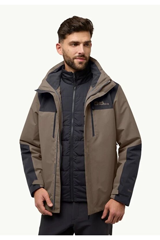 A61872_5719 JASPER INS JKT M Erkek Outdoor Ceketi Kahverengi
