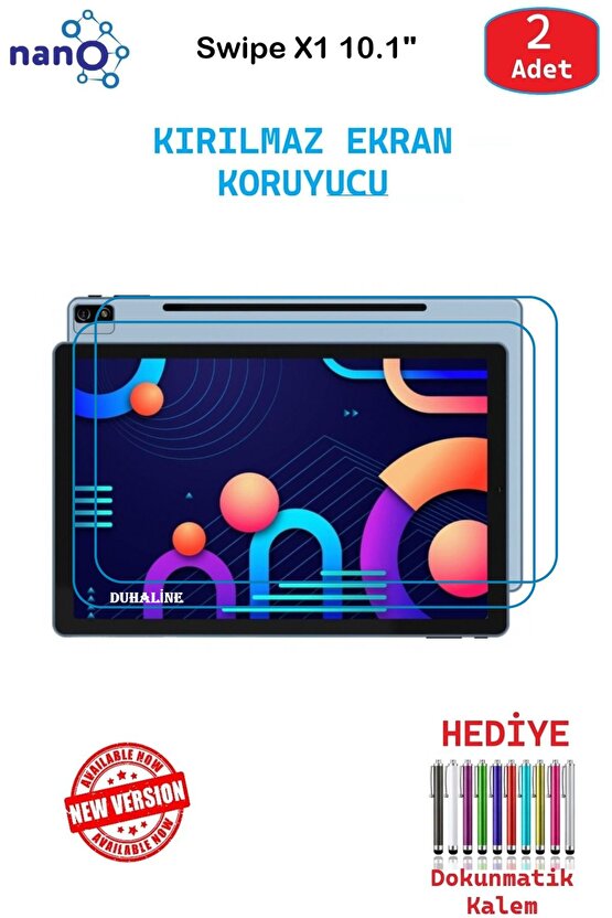 Swipe X1 10.1 İçin Nano Ekran Koruyucu 9h Esnek 2 ADET