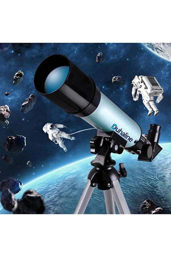 Teleskop Tripodlu 50mm 90X Yakınlaştırma Eğitici Astronomik Uzay Doğa Ay Gözlem Teleskob+Ay Filtresi